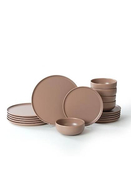 Nordic Mat Toprak Taupe Yemek Takm 18 Para 6 Kiilik 977