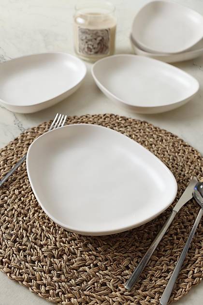 Mat Beyaz Tetra Yemek Taba 23 Cm 6 Adet