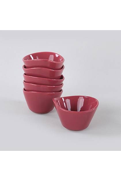 Tigela Carmen Krmz erezlik/Sosluk 11 Cm 6 Adet