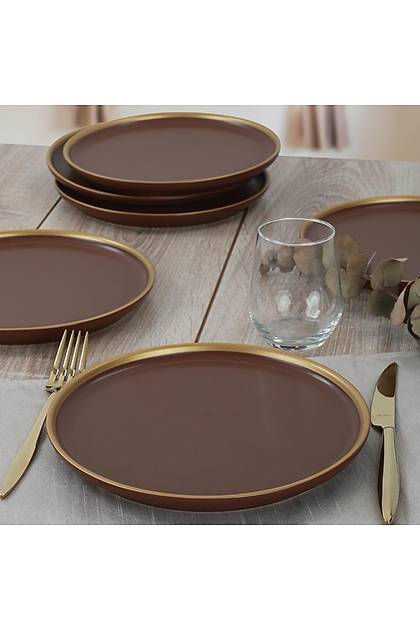 Nordic Gold Mat Ac Kahve Pasta Taba 22 Cm 6 Adet - 955