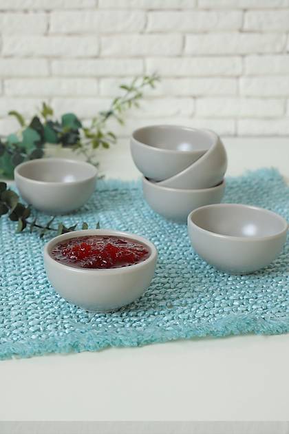 Mat Gri Bulut Mini erezlik / Sosluk 8 Cm 6 Adet 995