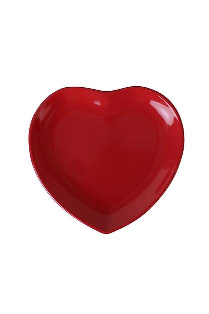 K�rm�z� Kalp Pasta Taba�� 20 Cm 6 Adet 506