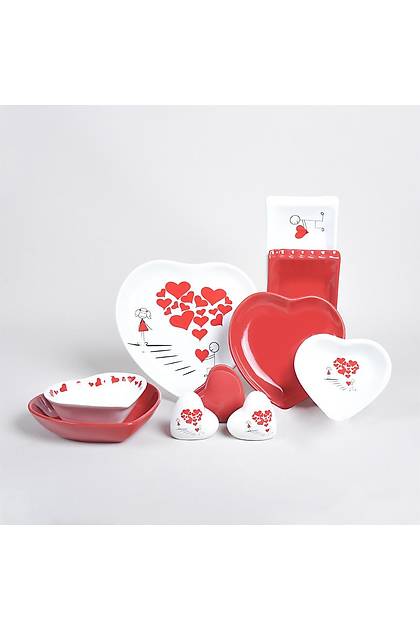 Sweet Love Red Yemek Takm 35 Para 6 Kiilik