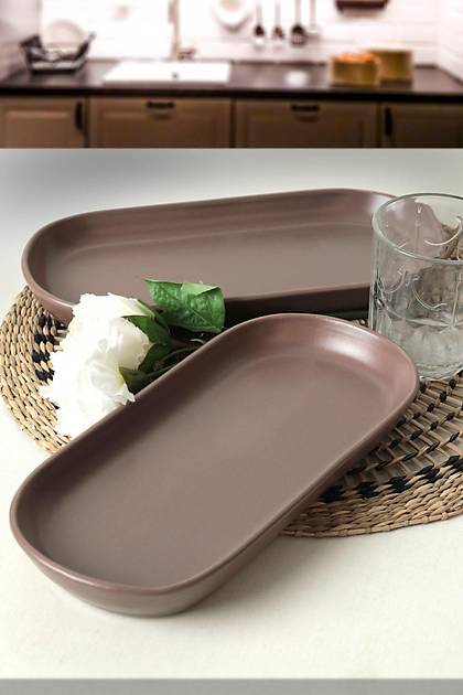 Mat Ak Taupe Noyan Kayk Tabak 2 Adet 26 Cm 958