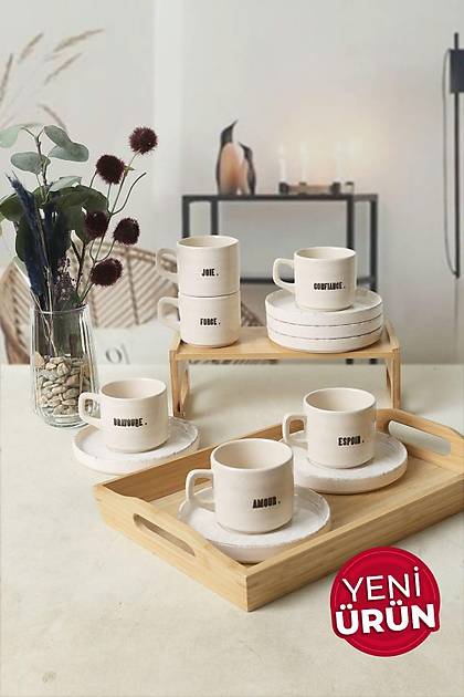 Deep Collection Mottolu Stackable ay Takm 12 Para 6 Kiilik 22650-55