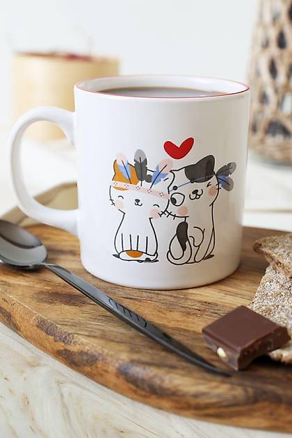 Keraart Cat Love Silindir Kupa 10 Cm