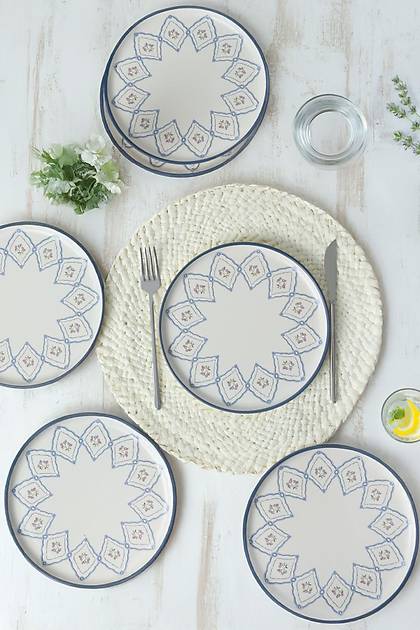 Floral Waves Nordic Pasta Taba 22 Cm 6 Adet 22669