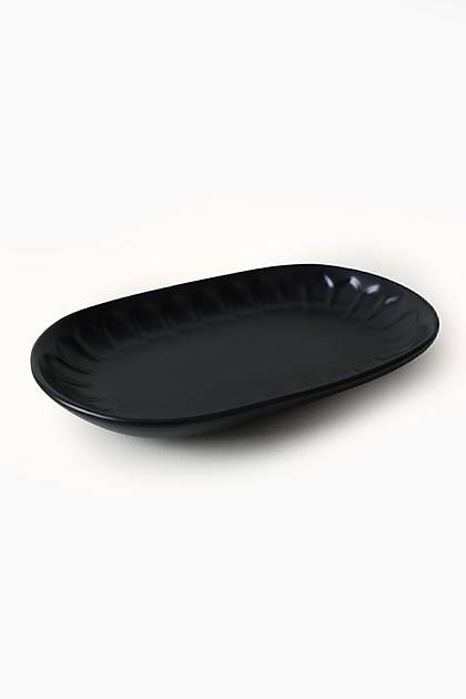 Mat Siyah Badem Kayk Tabak 29 Cm 2 Adet 956