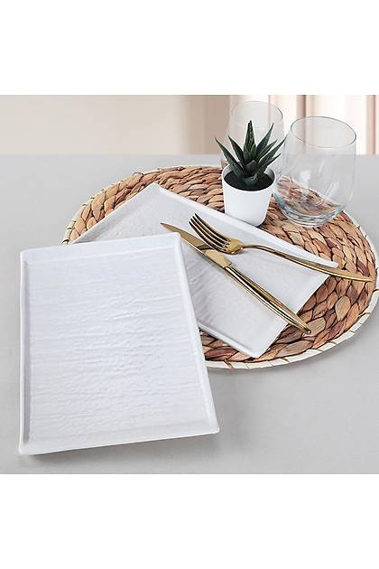 Mat Beyaz Doalta Kayk Tabak 24 Cm 2 Adet