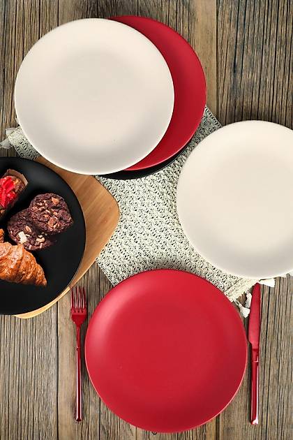 Noble Matte Ege Servis Taba 25 Cm 6 Adet - 950/975