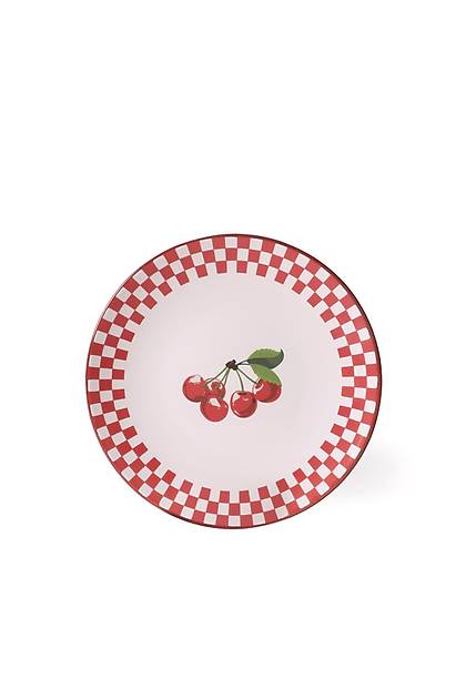 Plaid Cherry Pasta Taba�� 20 Cm 4 Adet 23766-74