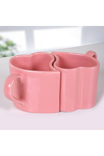 Pembe Kalp Kupa 10 cm 2 Adet