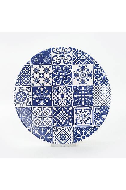 Blue Pattern Ege Servis Taba 25 Cm 6 Adet - 17926