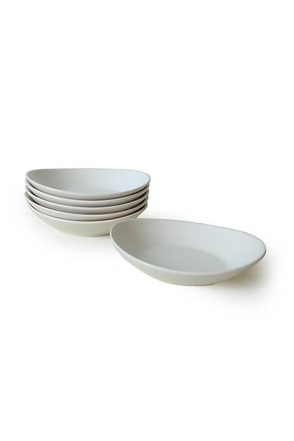 Mat Beyaz Stella Yemek Taba 22 Cm 6 Adet 022