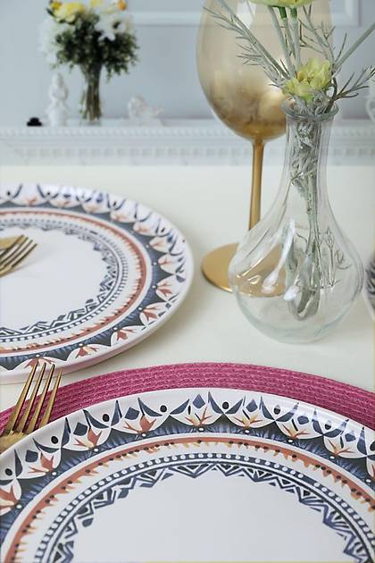 Keraart Ethnic Nordic Servis Taba 28 Cm 6 Adet 21618