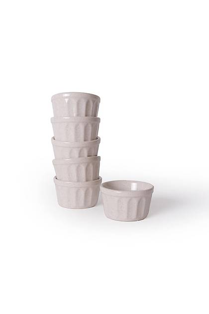 Reaktif Krem Badem Suffle Kasesi 9 Cm 6 Adet Q59