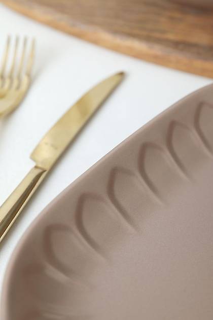 Mat Toprak Taupe Badem Kayk Tabak 22 Cm 2 Adet 977