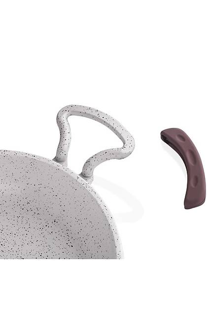 Gravita Kapakl Granit Dkm Sahan 22 cm Beyaz