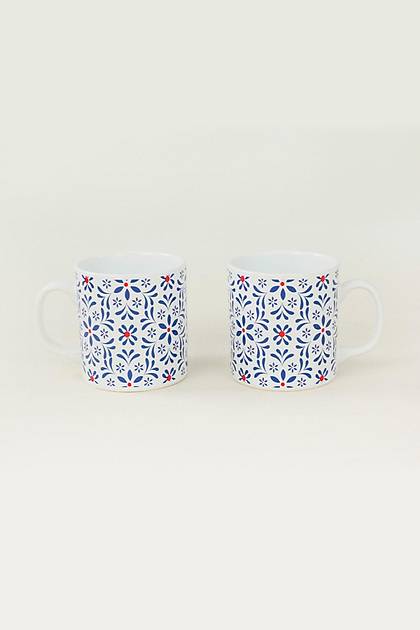 Blue Pattern Kupa 9 Cm 2 Adet