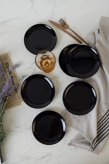 Siyah Delta Pasta Taba�� 17 Cm 6 Adet 650