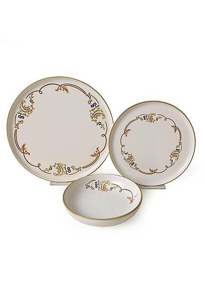 Bronze Bloom Yemek Takm 18 Para 6 Kiilik 22926-27-29