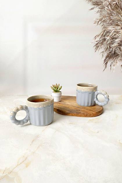 Shizen Gri nci Kulplu Senta Kupa 8 Cm 2 Adet 613