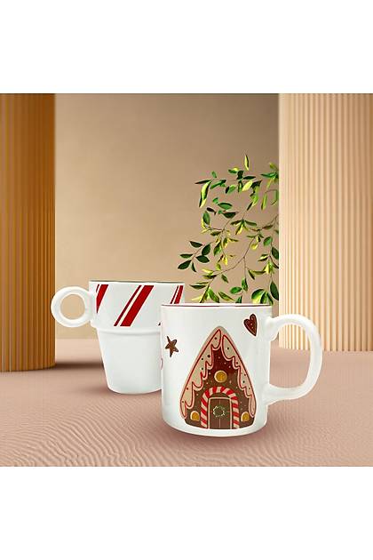 Keraart Christmas Red Home Ethnic Kupa 2 Para