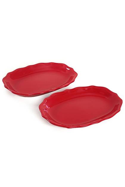 Krmz Bayrak Romeo Kayk Tabak 2 Adet 25 Cm - 506