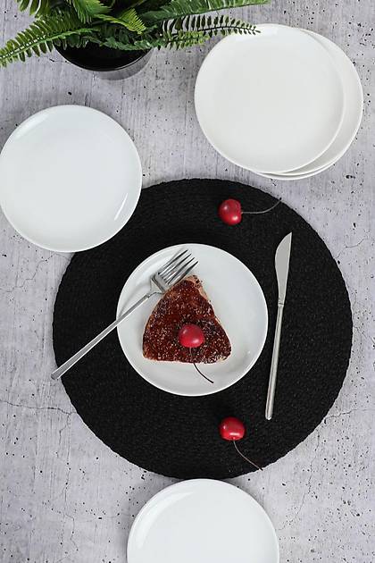 Beyaz Delta Tatl Taba 17 Cm 6 Adet