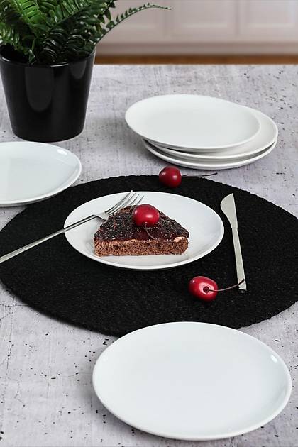 Beyaz Delta Tatl Taba 17 Cm 6 Adet