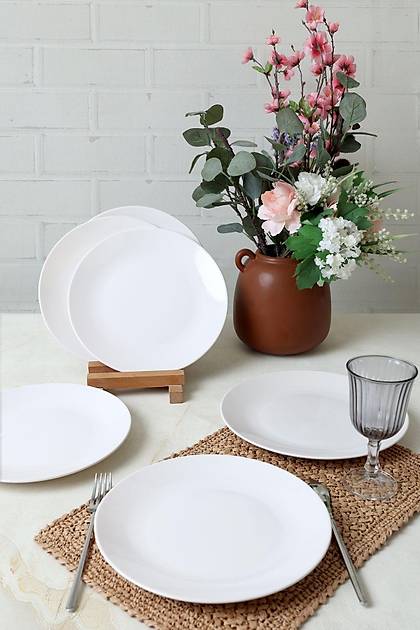 Beyaz Ege Servis Taba 26 Cm 6 Adet 006