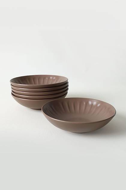 Mat Toprak Taupe Badem Yemek Taba 22 Cm 6 Adet 977