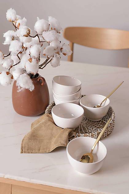 Beyaz Gama Kase 13 Cm 6 Adet 006