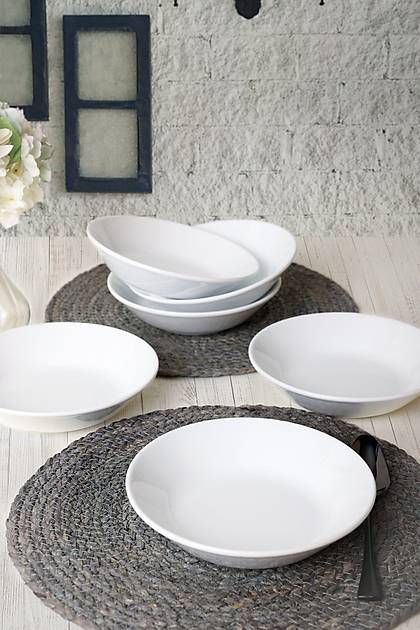 Beyaz Hitit Yemek Taba 20 Cm 6 Adet 004