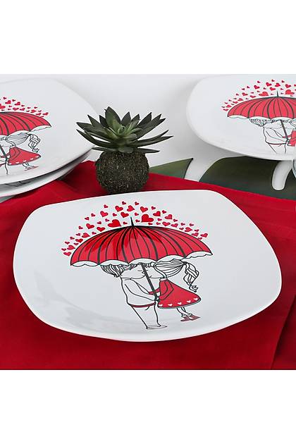 Red Love Kem Servis Taba 27 Cm 6 Adet