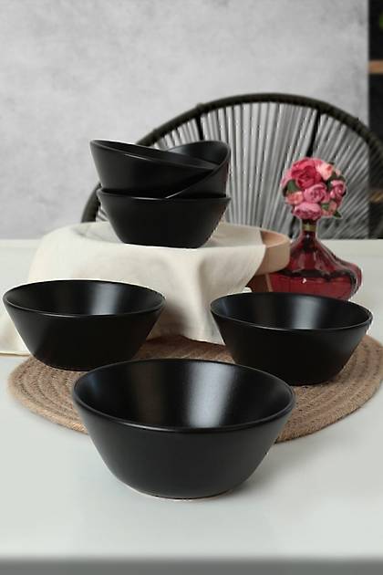 Mat Siyah Hitit orba Kasesi 14 Cm 6 Adet
