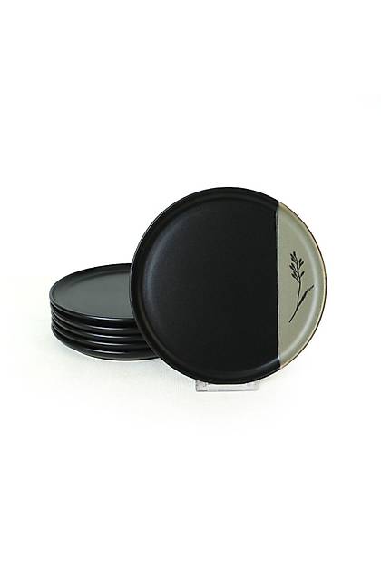 Keraart Trace Of Black Nordic Servis Taba 28 Cm 6 Adet 21487