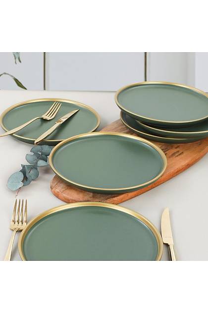 Nordic Gold Mat Yeil Pasta Taba 22 Cm 6 Adet - 325