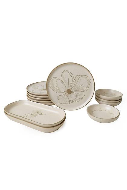 Taupe Bloom Kahvalt Takm 12 Para 6 Kiilik 22519-28-29