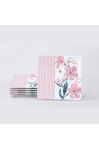 Pink Magnolia Servis Taba 25 Cm 6 Adet - 19605