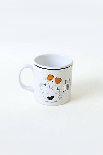 Keraart Cute Cat Silindir Kupa 10 Cm