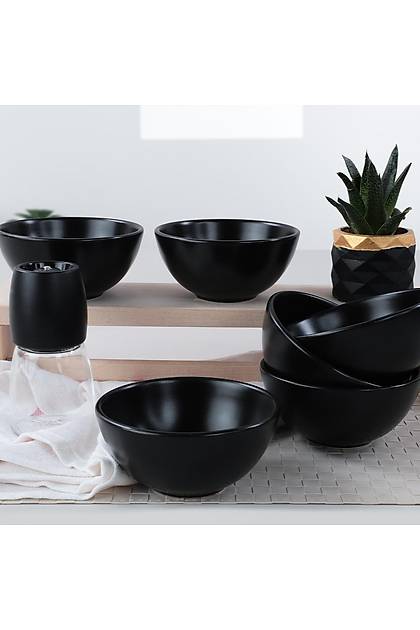 Mat Siyah Kera orba Kasesi 12 Cm 6 Adet