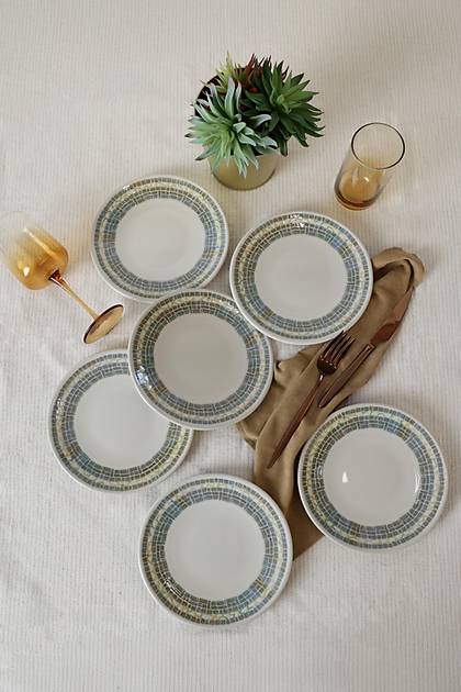 Mosaica Stoneware Pergamon Pasta Taba 20 Cm 6 Adet 22825