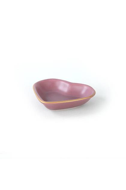 Mat Violet Gold Kalp erezlik 14 Cm 6 Adet