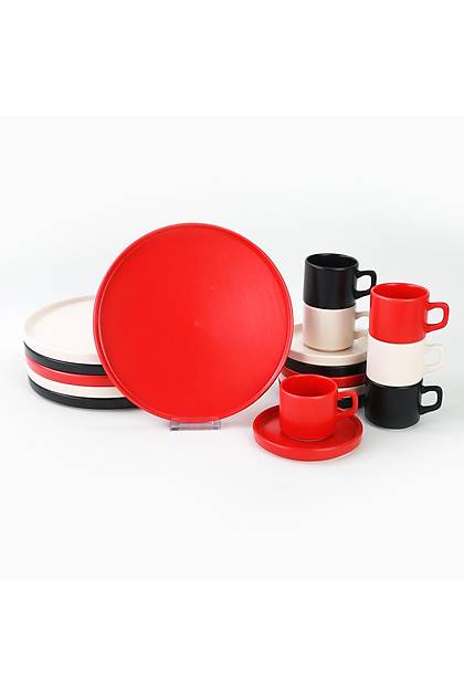 Noble Matte Stackable Pasta- Takm 18 Para 6 Kiilik - 950/975