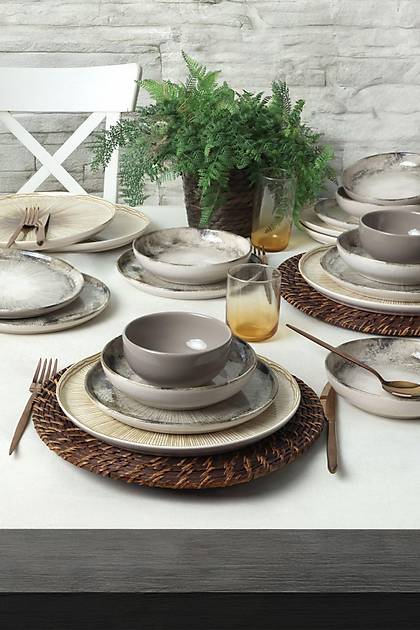 Brown Wave Yemek Takm 24 Para 6 Kiilik 21976-77-78