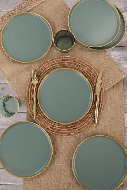 Nordic Gold Mat Yeil Pasta Taba 22 Cm 6 Adet - 322