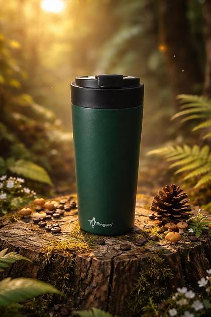 Penguen Mug Termos - Ye�il - 380 ml