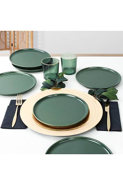 Mat Yeil Nordic Pasta Taba 22 Cm 6 Adet