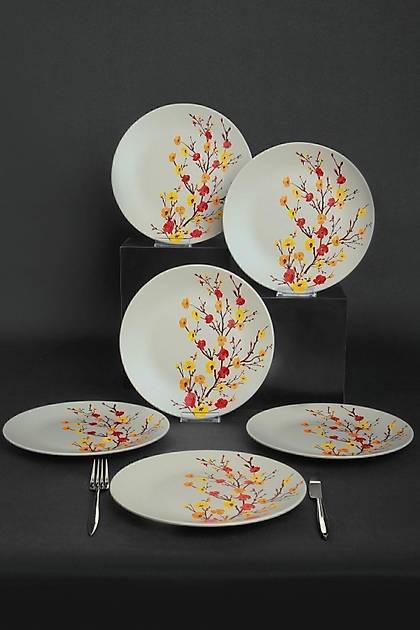 Keraart Sonbahar Tomurcuk Servis Taba 26 Cm 6 Adet